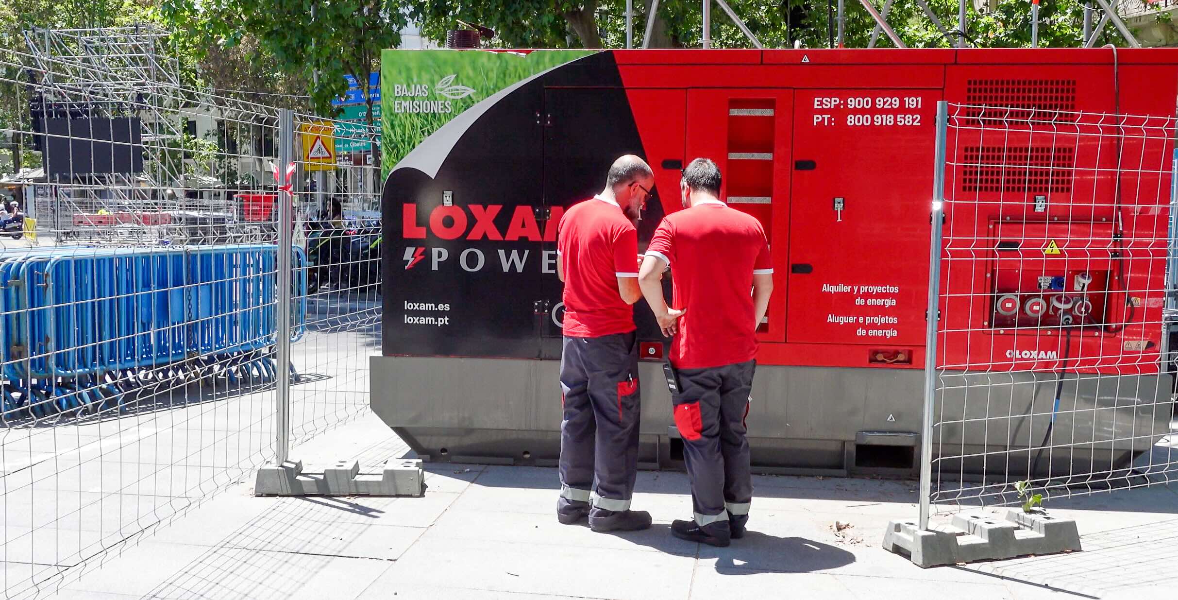 Loxam garantiza el suministro eléctrico  durante la visita del Papa León XIV